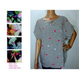 Produk Baru 2019 Blouse Printed Design Bunga Bersize Besar