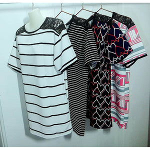 2019 Shirt Lenggan Pendek Wanita Dengan Lace Atas Bahu