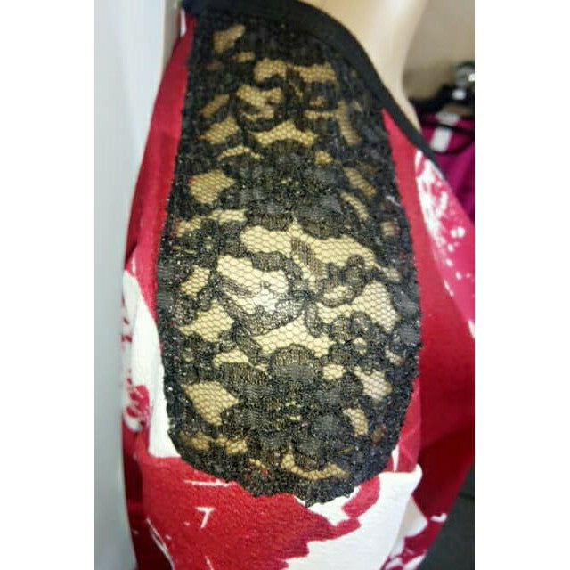 2019 Shirt Lenggan Pendek Wanita Dengan Lace Atas Bahu